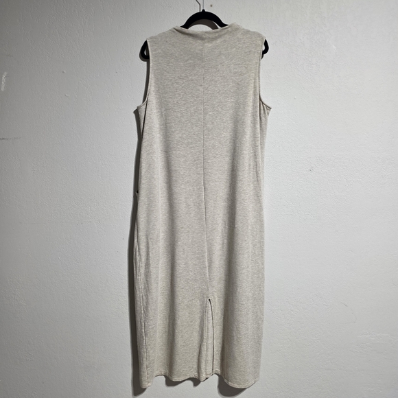 EUC J.JILL PURE JILL LUXE TENCEL MOCK NECK MAXI DRESS TAUPE SZ L - Picture 6 of 10